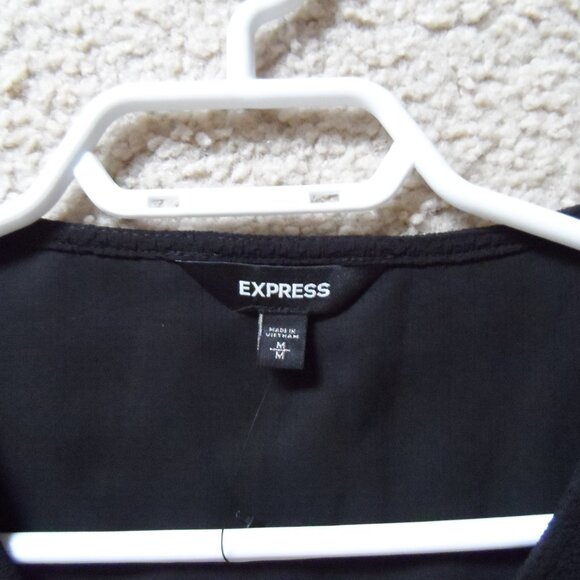 express- Top black , long sleeves - size M, NEW - Picture 4 of 7